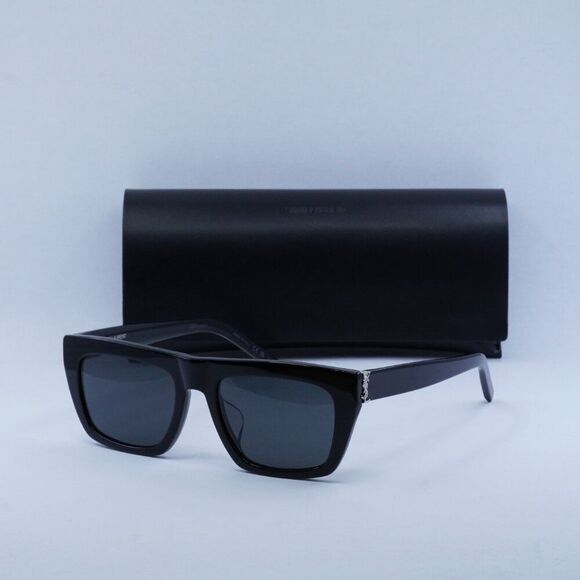 ?️ New Saint Laurent SL M131/F 001 Sunglasses - Black Frame, Black Lenses main image 8